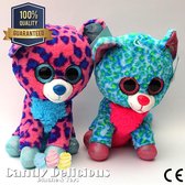 Pluche Knuffel Duo Kat Gevlekt 20 CM
