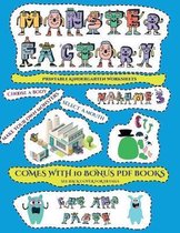 Printable Kindergarten Worksheets (Cut and paste Monster Factory - Volume 3)