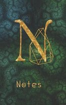 N Notes: Monogram Initial Letter N Write and Color Journal For Women
