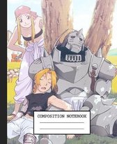 Notebook: Fullmetal Alchemist Japan Soft Glossy Cover Graph Paper Pages Book 7.5 x 9.25 Inches 110 Pages