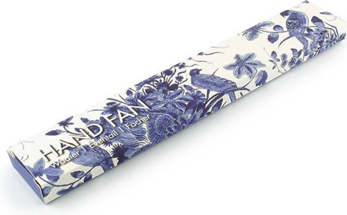 Lanzfeld - Waaier - Handwaaier - Bamboe - Delfts Blauw Motief — afbeelding 5
