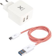 Xtorm AC Adapter 2 USB Ports + USB-C kabel