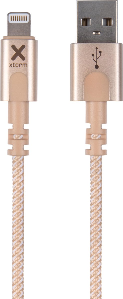 Xtorm USB naar Lightning Kabel - High-speed opladen - 1 meter - Goud