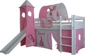 Complete Speeltent met toren en glijbaan Prinses print - Roze zonder bed geleverd