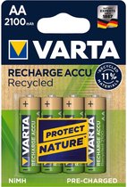 Varta Recycled Oplaadbare AA Batterijen 4 Stuks Goud/Groen