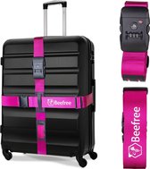 Dubbele Kofferriem Met TSA Cijferslot - 230CM - roze