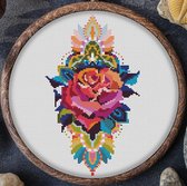 Kit de broderie MANDALA ROSE