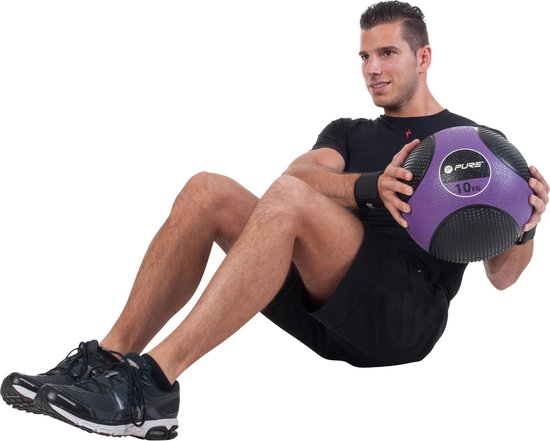 Verplicht Halve cirkel Voldoen PURE2IMPROVE Medicine Ball - 10kg - Paars/Zwart - Fitnessbal - Fitness  Accessoires | bol.com