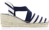 Toni Pons Tarbes ecru blauw espadrilles dames (TARBES cru-mari)