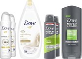 Dove Duo Set voor hem en haar voor de dagelijkse verzorging 6-delig - voordeelverpakking duo