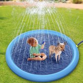 HomeRun™ - Zwembad Voor Kinderen En Honden - Honden Water Sproeier - Speelmat - Kinder Zwembad - Speelbad - Waterspeelgoed - Honden Koeling - Huisdier - Blauw - 150cm