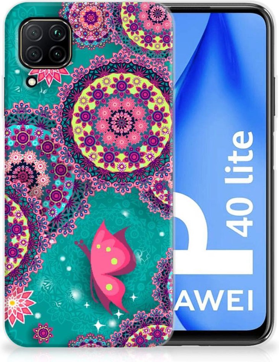 Huawei P40 Lite Hoesje maken Cirkels en Vlinders