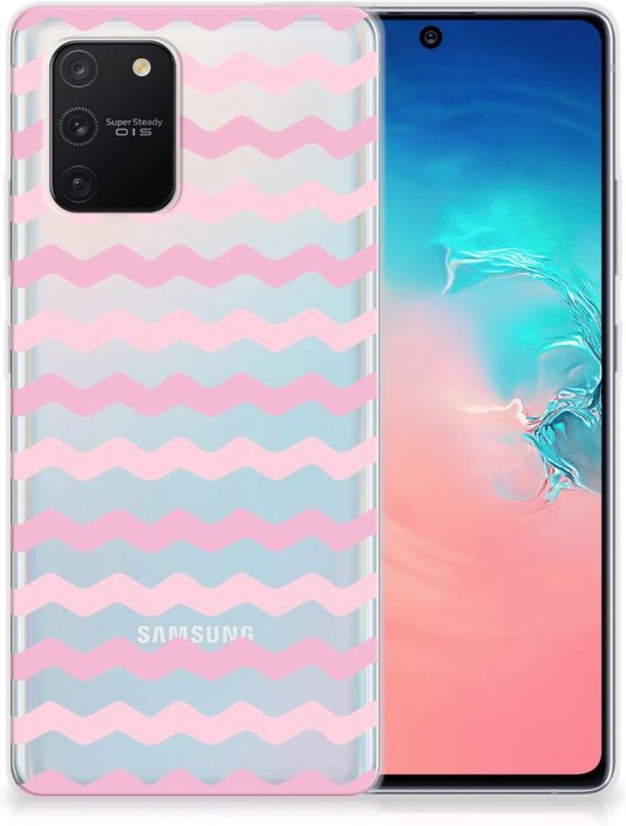 Samsung Galaxy S10 Lite TPU bumper Waves Roze