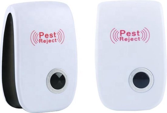 4-Pack Pest Reject Ultrasonische Ongedierte Bestrijding - Ultrasonisch Ongediertebestrijding - Ultrasone Bestrijder - Verjager voor Ratten / Muizen / Spinnen / Kakkerlakken / Muggen / Insecten - Muizenverjager - Rattenverjager - Pest Repeller