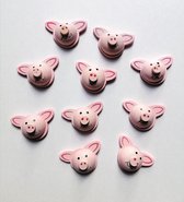 Houten Varkentjes plakkers 10 stuks