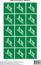 Pictogram sticker E060 Evacuatiestoel - 50x50mm 15 stickers op 1 vel