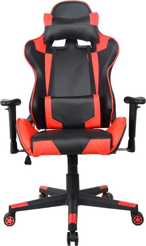 Gamestoel Thomas - bureaustoel racing gaming - ergonomisch - rood zwart - VDD Gaming