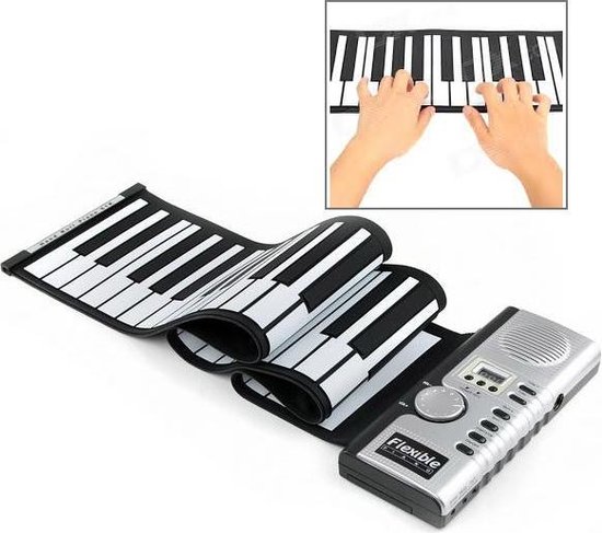 Clavier Piano, 61 Touches Roll Up Piano MIDI Électronique Flexible