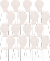 CLP Diego Set van 16 stapelstoelen wit