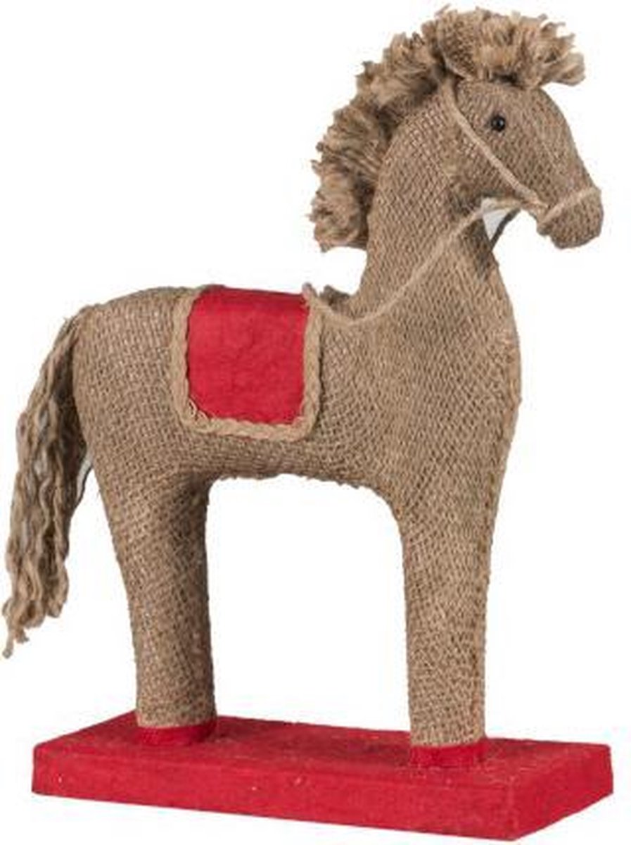 Staand paard bekleed met jute beige