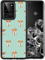 Telefoon Hoesje Geschikt voor Samsung Galaxy S20 Ultra TPU Siliconen Hoesje met Zwarte rand Pups