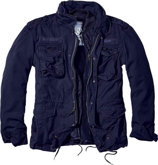 Heren - Mannen - Outdoor - Stevige Kwaliteit - Zware materialen - Outdoor - Urban - Streetwear - Tactical - Jas - Jacket - M-65 - Giant - Winter - Jacket navy