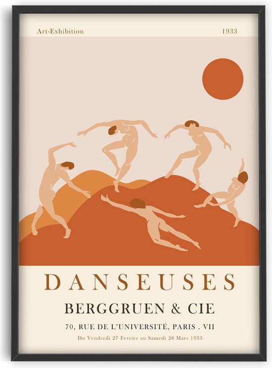 infrastructuur renderen Omzet Henri Matisse inspired Poster - Burnt Orange Dance - 50x70 cm - PSTR studio  | bol.com