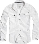 Heren Blouse Shirt Worker Slim Shirt wit