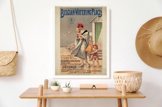 Vintage Poster Belgian Watering Places - Oostende - Reisposter Badplaatsen  België -... | bol
