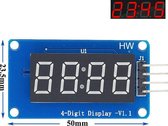OTRONIC® 4-digit display Rood TM1637 / HW-069 (7-segmenten per digit) voor Arduino | ESP32 |ESP8266 | Wemos | Raspberry Pi