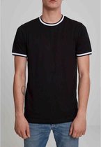 Urban Classics Heren Tshirt -XL- College Zwart/Wit