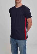 Urban Classics Heren Tshirt -S- Raglan Side Stripe Blauw