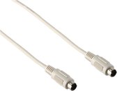 Mini DIN 6-pins PS/2 datakabel / beige - 5 meter