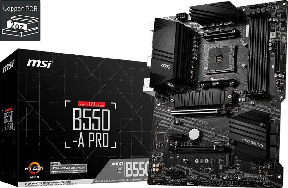 MSI PRO B550M-P GEN3 carte mère AMD B550 Emplacement AM4 micro ATX