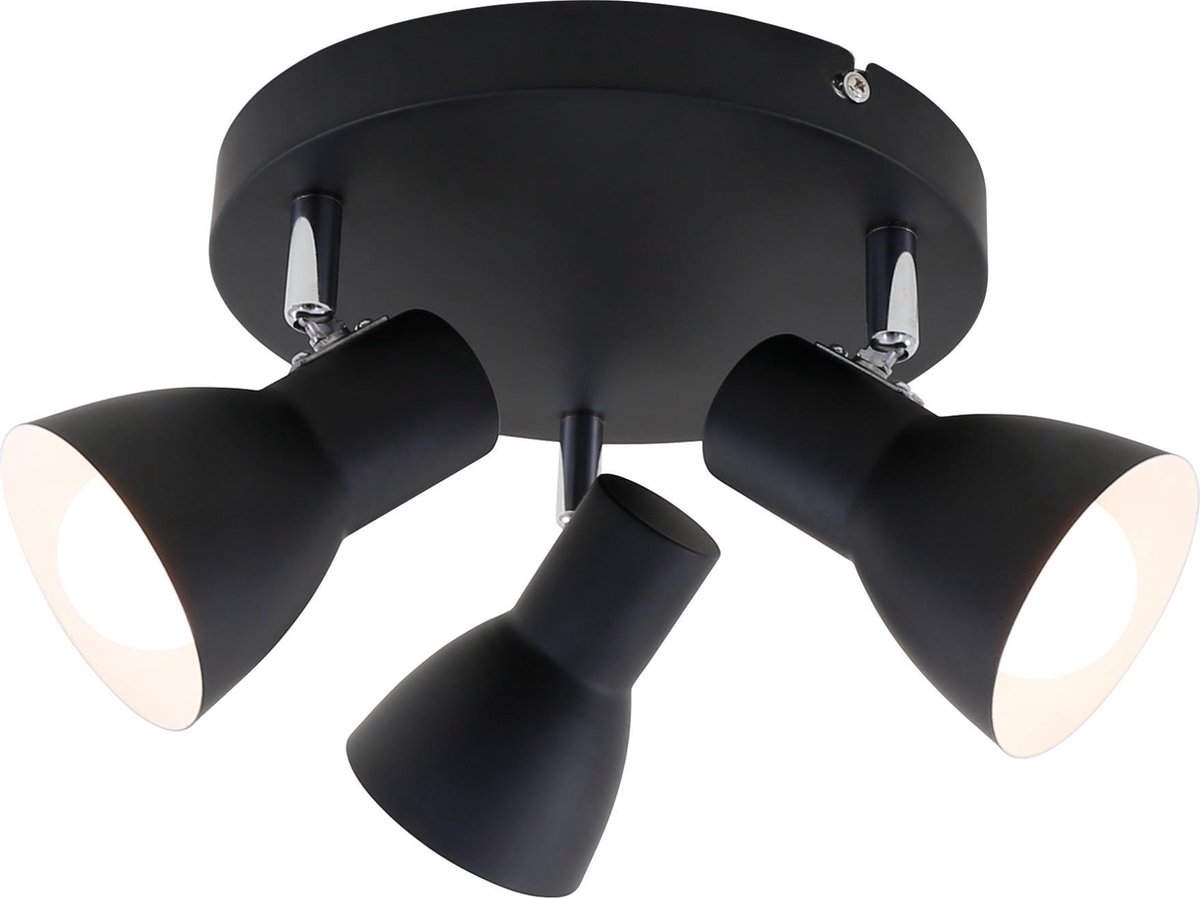 Briloner Leuchten CUP plafondlamp - 3-lichts - E14 max. 25W - spots draaibaar - zwart
