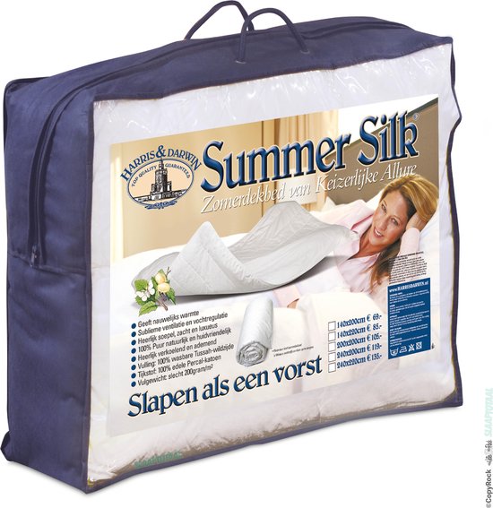 H&D Summer Silk Tussah wildzijde zomer dekbed Koel natuur zijde zomerdekbed 140x220cm