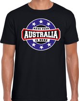 Have fear Australia is here / Australie supporter t-shirt zwart voor heren XL