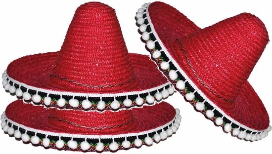 Lot de 3x pièces chapeau mexicain Sombrero pour enfant 25 cm - Habillage  chapeaux et... | bol.com
