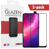 2-pack BMAX geschikt voor de Glazen Screenprotector Motorola One Hyper Full Cover Glas / Met volledige dekking / Beschermglas / Tempered Glass / Glasplaatje