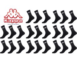 Kappa zwarte sportsokken mega multipack 12 paar maat 35/38