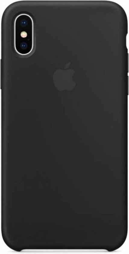 strijd doos Rechthoek Apple Siliconen Back Cover voor iPhone X - Zwart | bol.com
