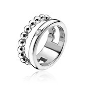 ZINZI zilveren multi-look ring wit ZIR1365