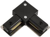Spanningsrail Doorverbinder - Hoek L Koppeling - 1 Fase - Zwart