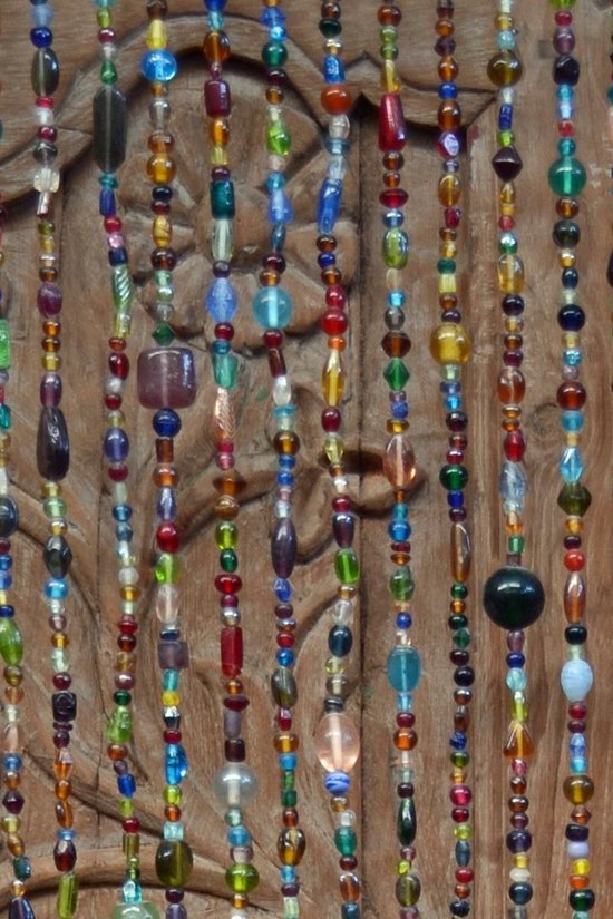 Uitdrukkelijk motief heuvel Sukria - Vliegengordijn glaskralen multi color - 200 x 90 cm | bol.com