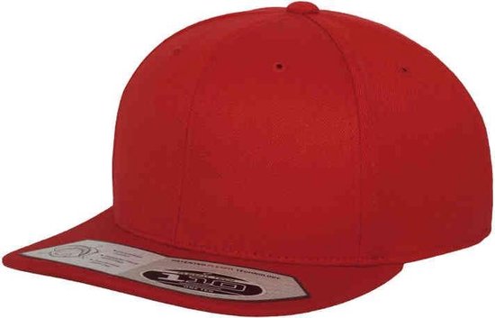 Flexfit - 110 Fitted Snapback red one size Snapback Pet - Rood