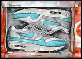 Poster - Nike Air Max Og Purple - 51 X 71 Cm - Aqua