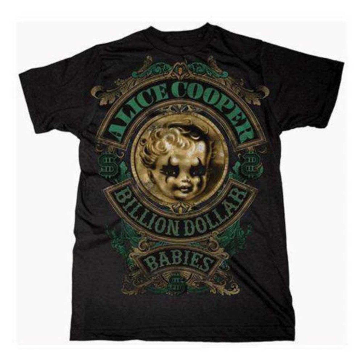 Alice Cooper - Billion Dollar Baby Crest Heren T-shirt - M - Zwart