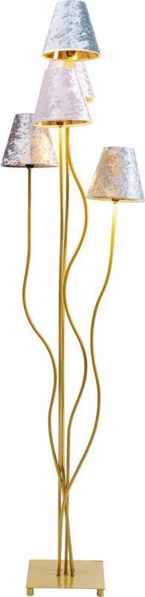 Karé Design - Vloerlamp Flexible Velvet - goud - 5 kapjes