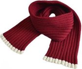 Gebreide baby kindersjaal unisex (0-3 jaar) - rood - winter sjaal kind meisje - jongen