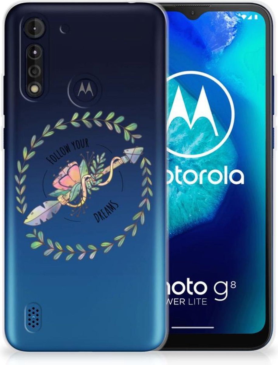 Motorola Moto G8 Power Lite Telefoonhoesje met Naam Boho Dreams